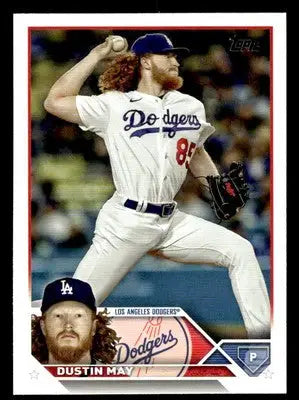 2023 Topps Update US326 Dustin May baseball card displayed in product listing