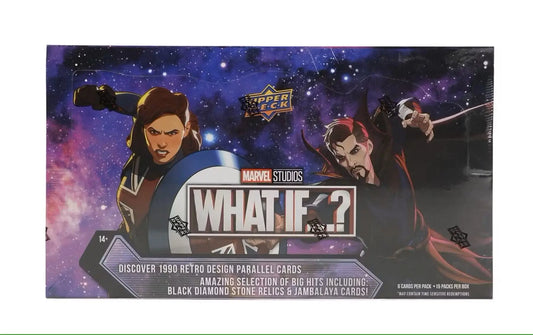 Marvel Studios What If trading card box from 2023 Upper Deck Hobby Box