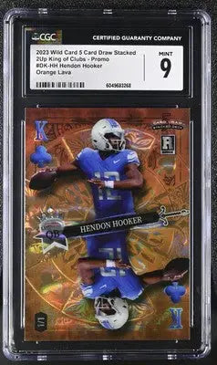 Graded Wild Card Stacked Hendon Hooker football card in 2023 Wild Card 5 Card Draw set