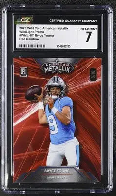 Graded Bryce Young football card from 2023 Wild Card American Metallix series