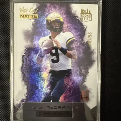 J.J. McCarthy Wild Card rookie card in 2023 trading card lot collection
