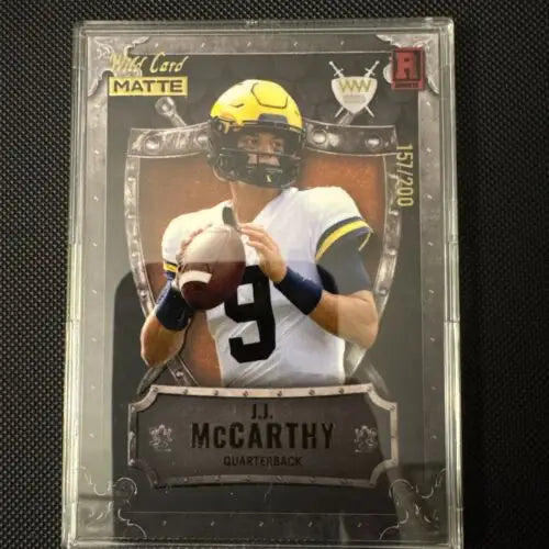 2023 Wild Card J.J. McCarthy rookie card in a 4x trading cards lot
