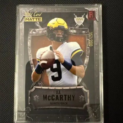 2023 Wild Card J.J. McCarthy rookie card in a 4x trading cards lot