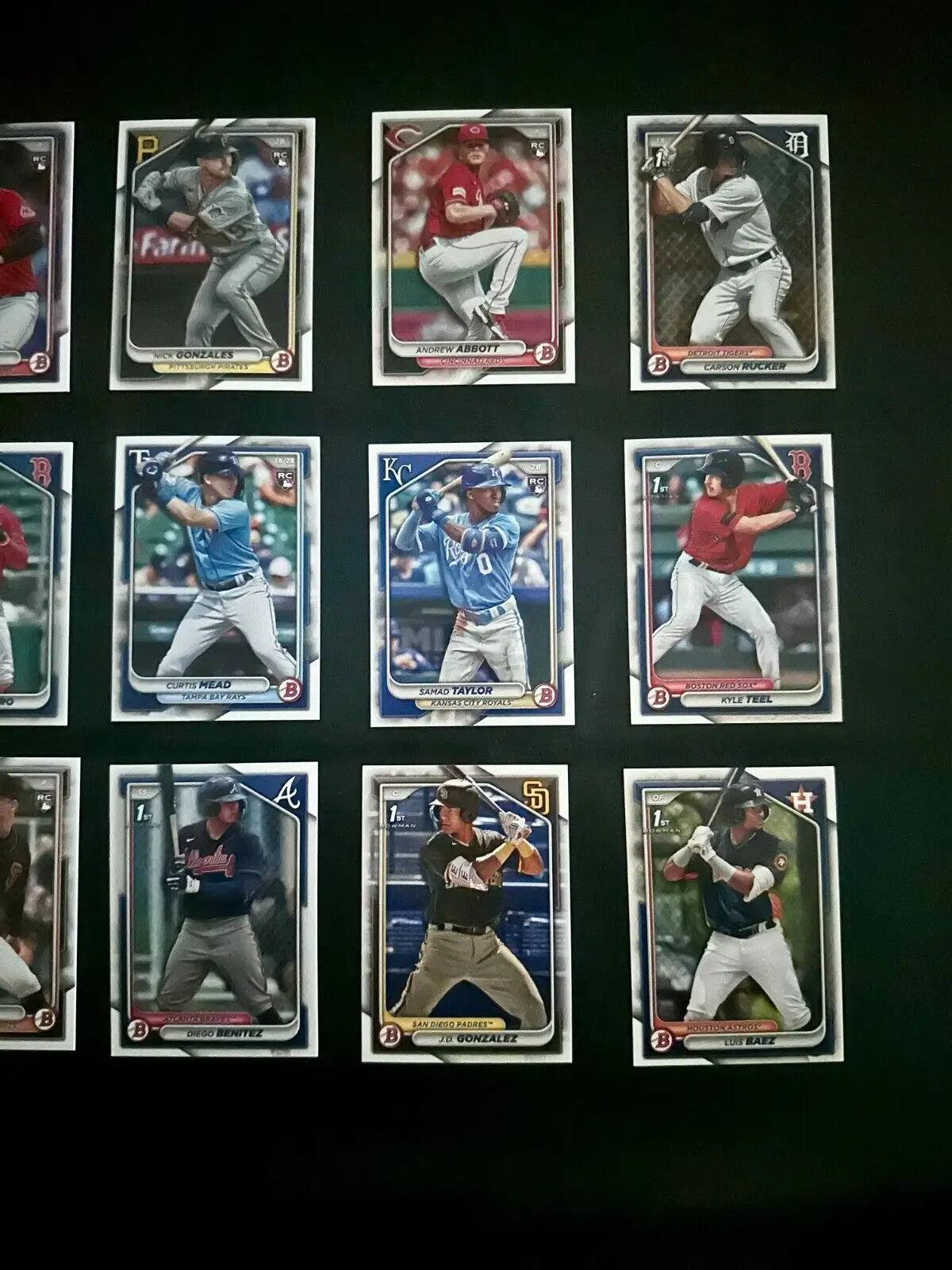 2024 1st Bowman Rookie Card Lot x18 featuring Red Sox, Mets, Angels without duplicates