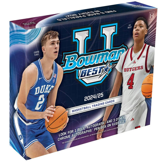 2024-25 Bowman University Best Basketball Hobby Box with mini-diamond refractor parallel
