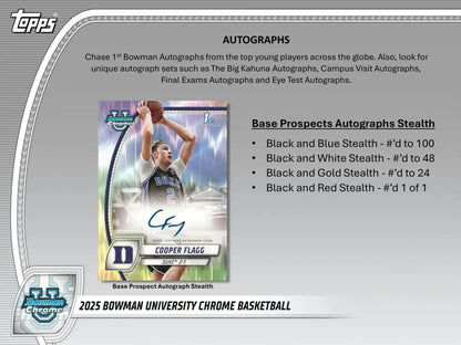Basketball trading card from Bowman University Chrome 2024-25 Breaker Delight Box