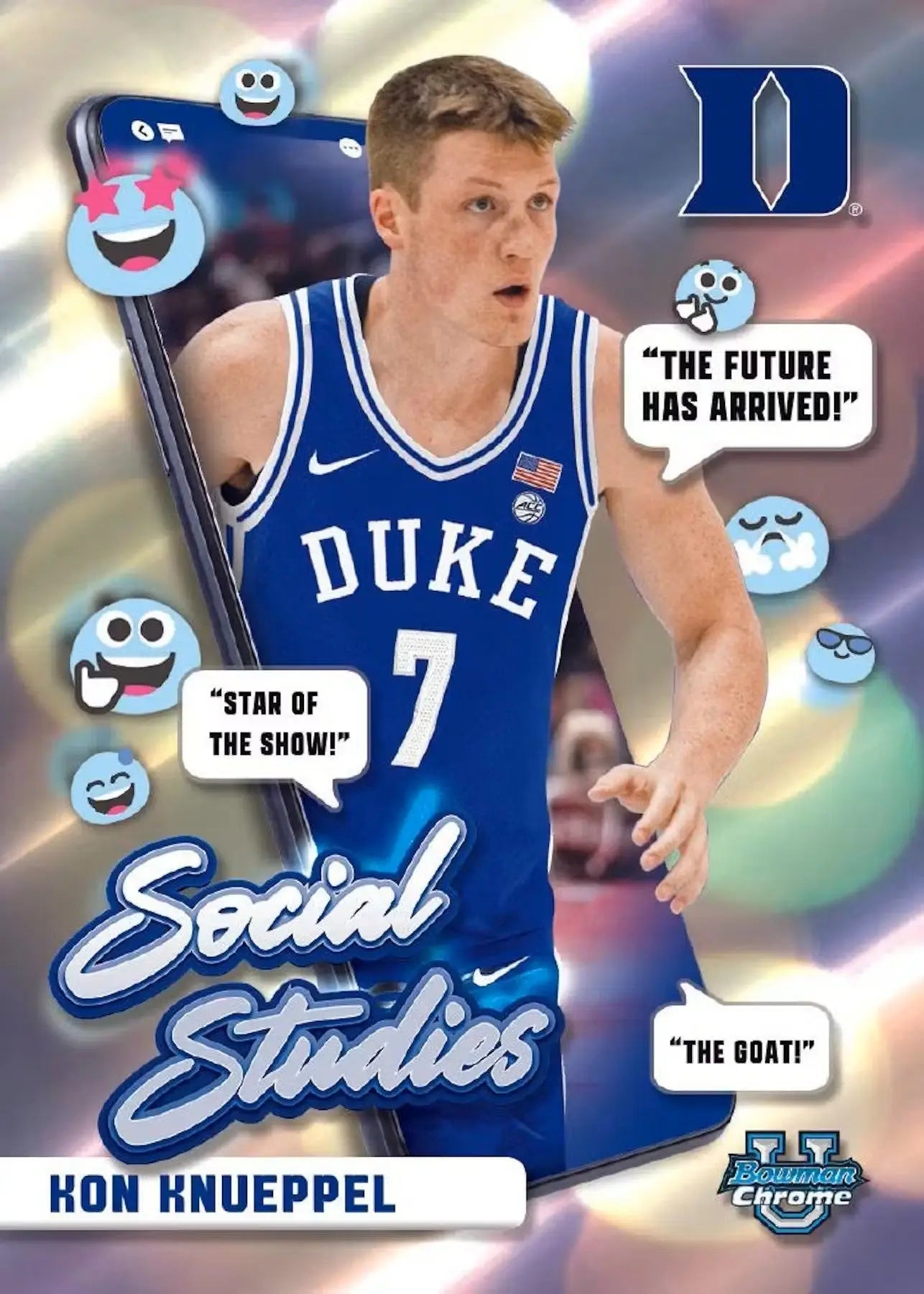 Kon Knueppel basketball card from 2024-25 Bowman University Chrome Basketball Hobby Box