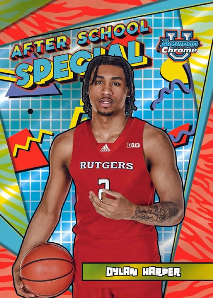 Dylan Harper basketball card from 2024-25 Bowman University Chrome Basketball Hobby Box