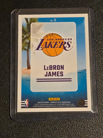 LeBron James Splash Los Angeles Lakers Panini basketball card 2024-25 Donruss Optic