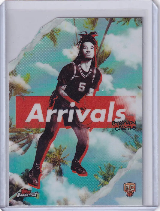 Basketball arrivals: 2024-25 Finest Basketball Arrivals Refractor Stephon Castle card