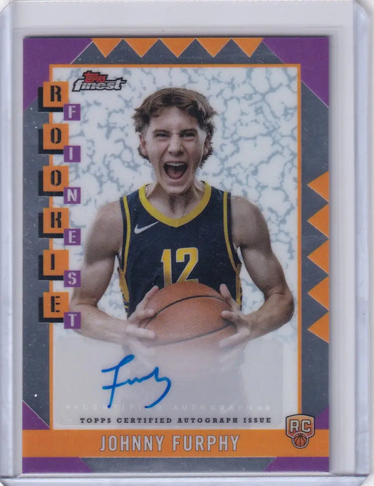 Johnny Furphy 2024-25 Finest Basketball Auto rookie card with autograph