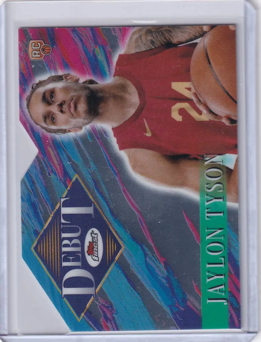 Rookie Jaylon Tyson basketball trading card from 2024-25 Finest Basketball Debut series