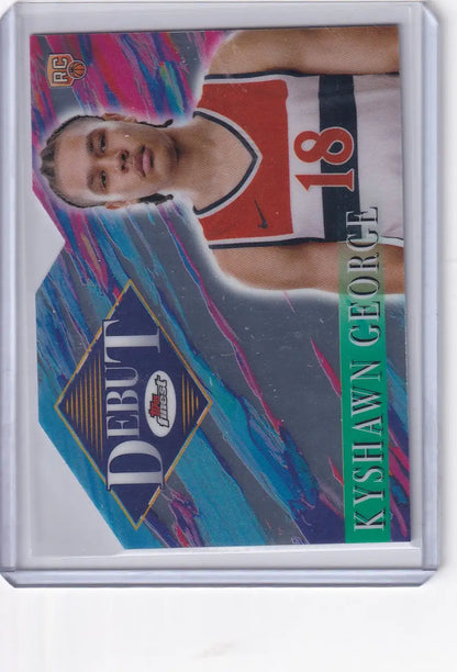 Kyshawn George Finest Basketball Debut Rookie Card Washington Wizards 2024-25
