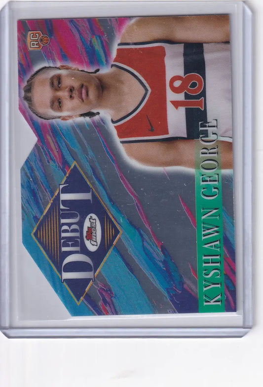 Kyshawn George Finest Basketball Debut Rookie Card Washington Wizards 2024-25