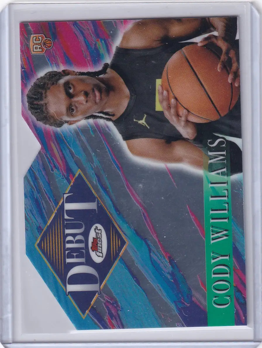 2024-25 Finest Basketball Debut Cody Williams Rookie Card Utah Jazz basketball debut