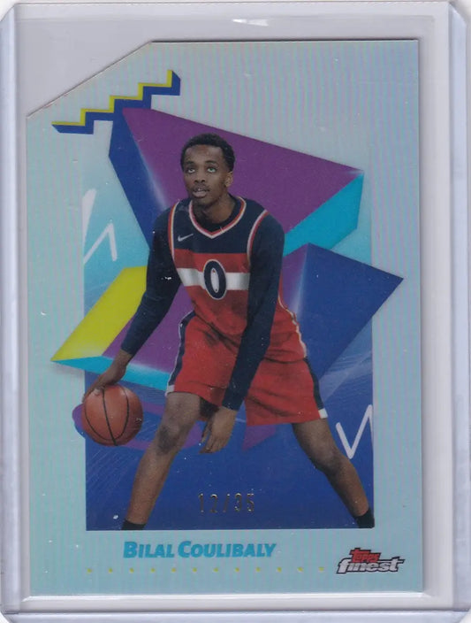 Basketball die cut trading card of Bilal Coulibaly from 2024-25 Finest Basketball Die collection
