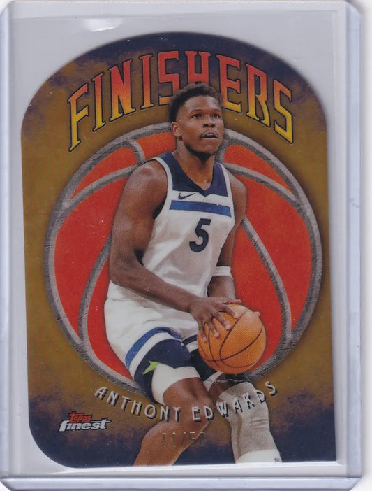 Basketball trading card of Anthony Edwards as a finest basketball finisher for Timberwolves