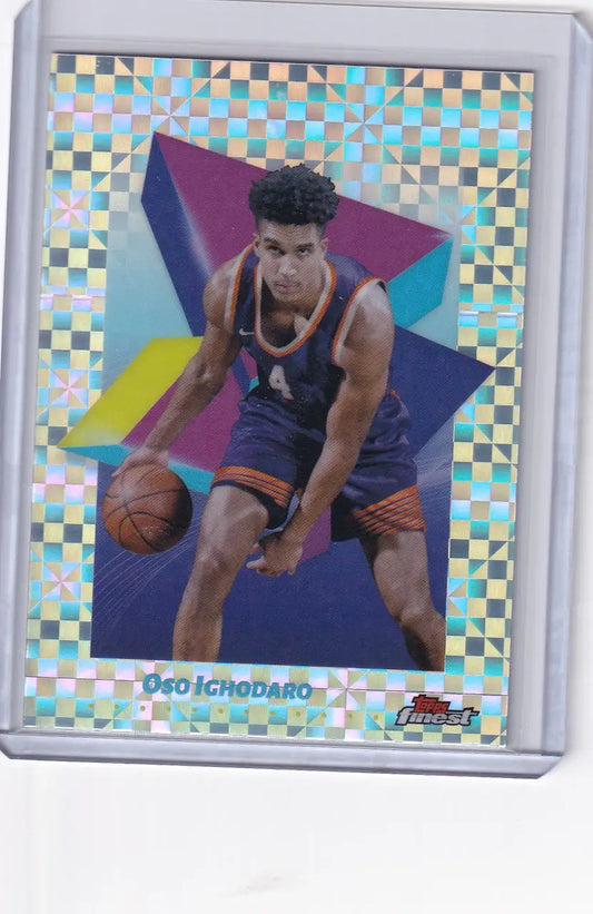 2024-25 Finest Basketball XFractor featuring Oso Ighodaro Phoenix Suns trading card