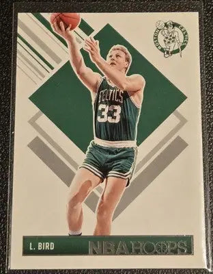 2024-25 Hoops Larry Bird basketball card featuring legendary larry bird basketball memorabilia
