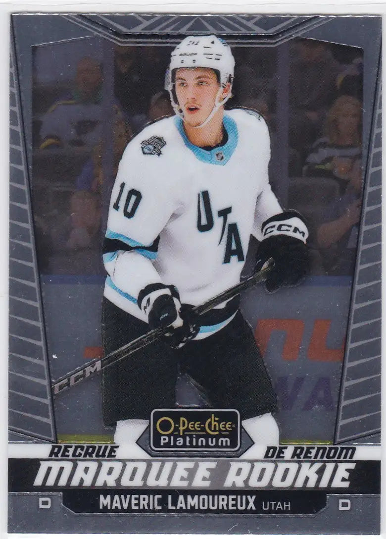 2024-25 O-Pee-Chee Platinum Marquee Rookie Maveric Lamoureux Utah hockey card