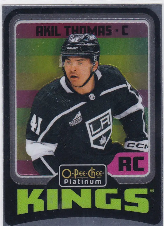 Akil Thomas Retro hockey card R76 Akil Thomas for Los Angeles Kings in 2024-25 O-Pee-Chee Platinum