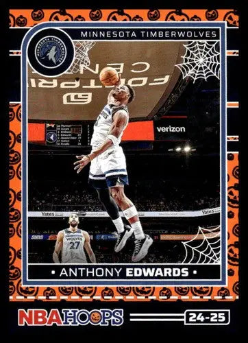 Original gloss Panini Haunted Hoops Haunted Hoops Orange Anthony Edwards trading card
