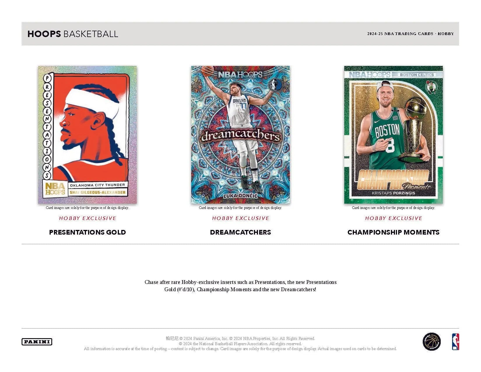 2024-25 Panini Hoops Basketball Hobby Box featuring collectible basketball trading cards