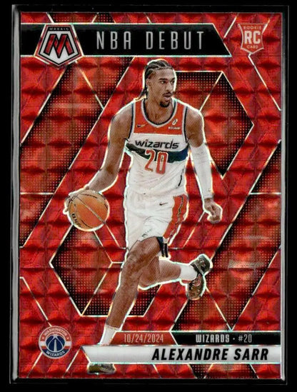 Alexandre Sarr basketball card from Panini Mosaic Washington Wizards 2024-25 series