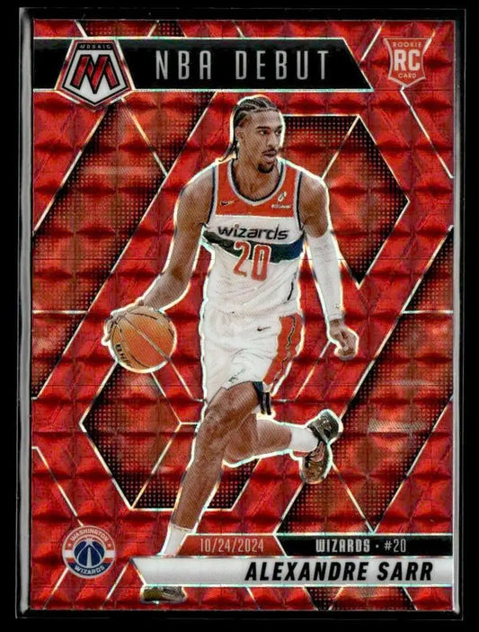 Alexandre Sarr basketball card from Panini Mosaic Washington Wizards 2024-25 series
