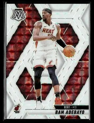 Bam Adebayo basketball card from Panini Mosaic White Mosaic series