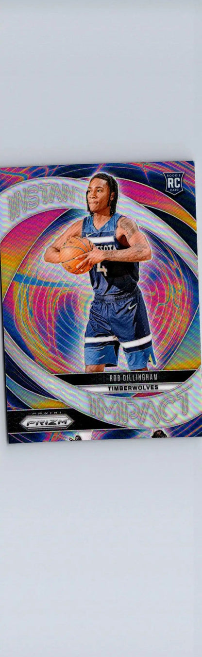 Basketball trading card featuring Ron Holland in a blue uniform on Panini Prizm Holland II Instant