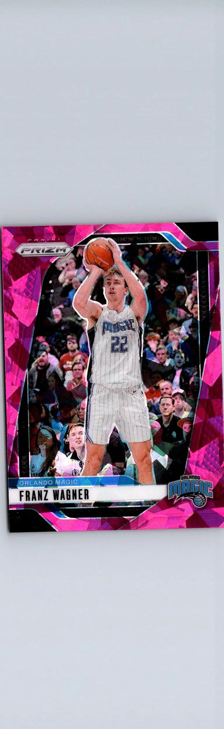 Franz Wagner basketball card featuring 2024-25 Panini Prizm Pink Ice Wagner Prizms