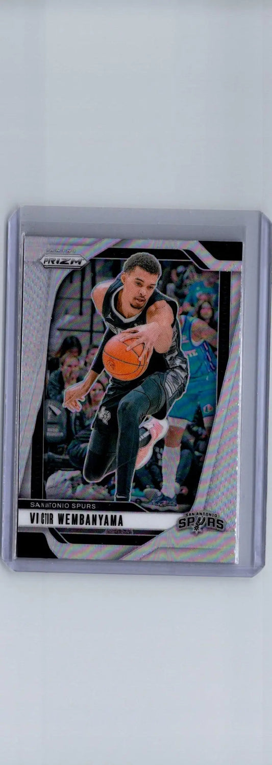 Basketball trading card of Victor Wembanyama from 2024-25 Panini Prizm series