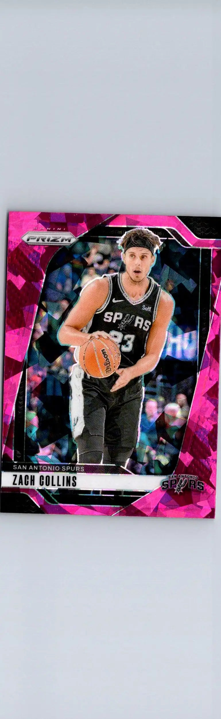 Zach Collins basketball card from 2024-25 Panini Prizm featuring Collins Prizms Pink Ice