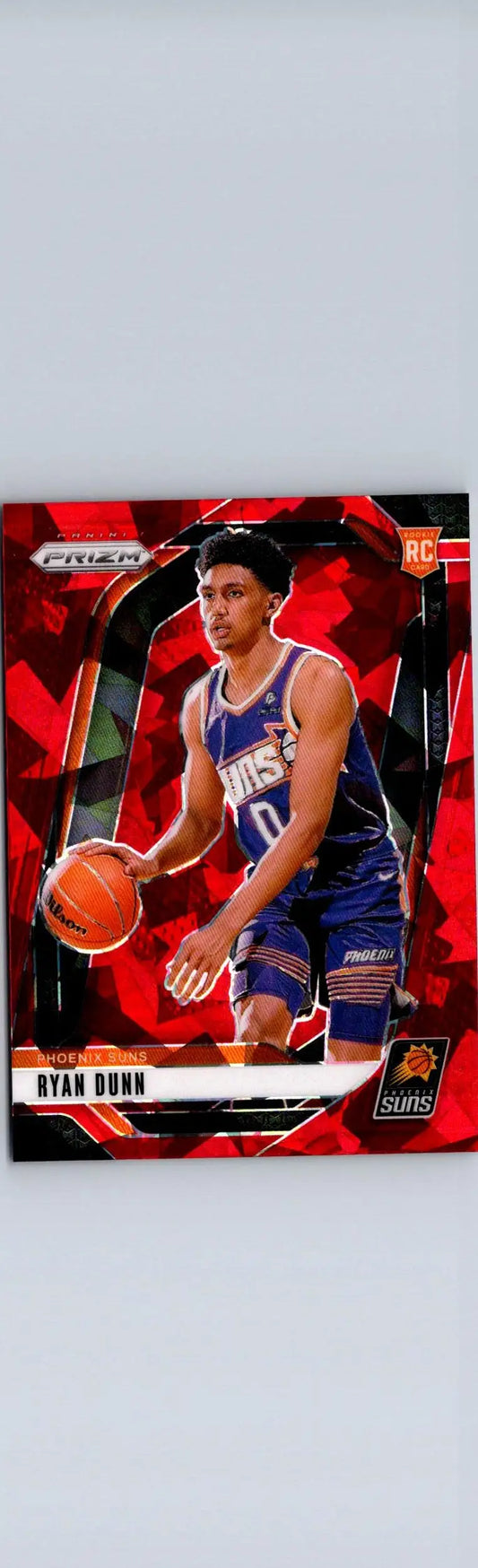 Ryan Dunn basketball card from 2024-25 Panini Prizm featuring Ryan Dunn Prizms Red Ice