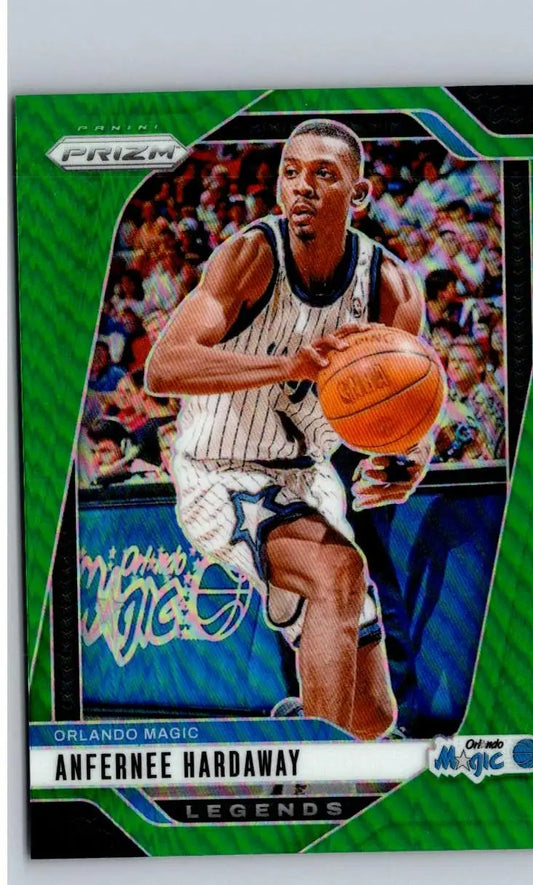 Anfernee Hardaway basketball card from 2024-25 Panini Prizm with Anfernee Hardaway Prizms Green
