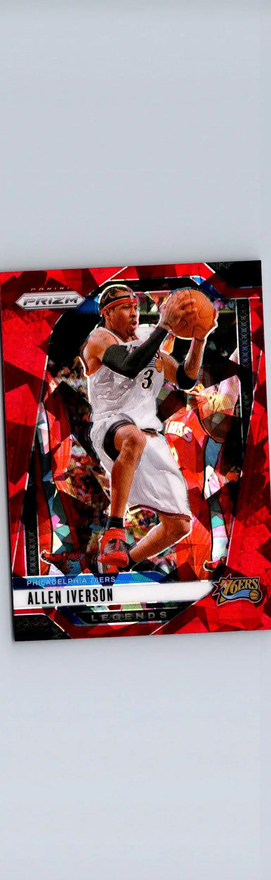 Allen Iverson Prizms Red Ice basketball card from 2024-25 Panini Prizm #291