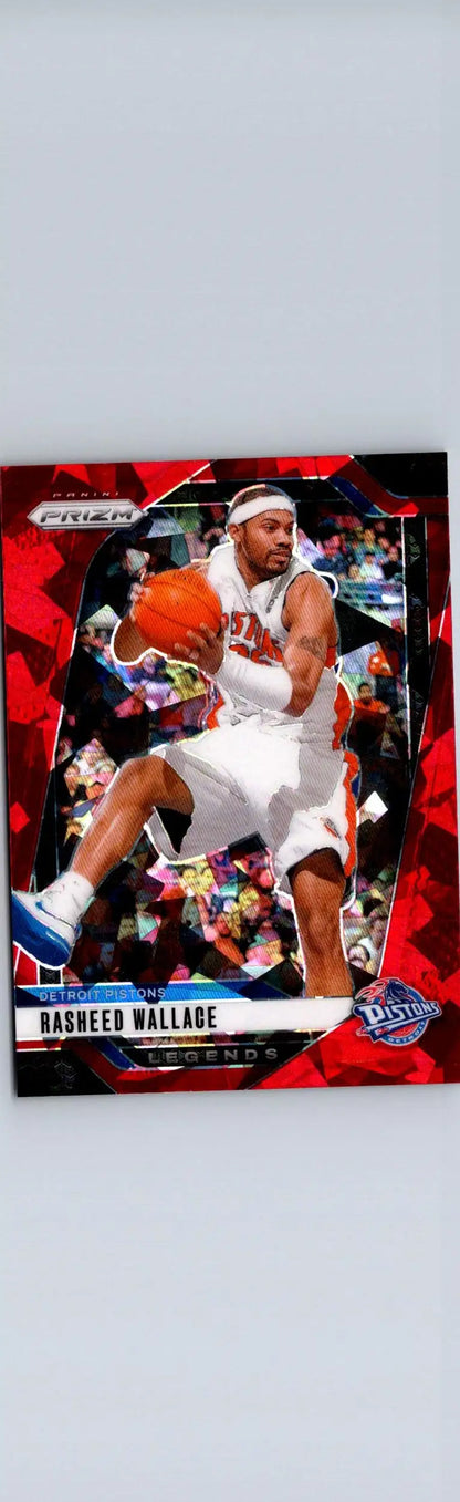 Rasheed Wallace basketball card from 2024-25 Panini Prizm Wallace Prizms Red Ice