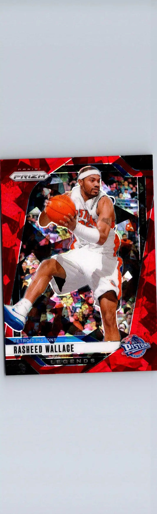 Rasheed Wallace basketball card from 2024-25 Panini Prizm Wallace Prizms Red Ice