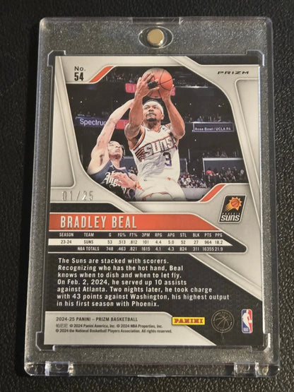 Bradley Beal Prizms Mojo basketball trading card 01/25 from 2024-25 Panini Prizm