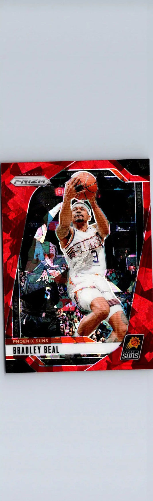 Canadian Credits Basketball card of Bradley Beal from 2024-25 Panini Prizm Beal Prizms Red Ice