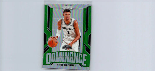 2024-25 Panini Prizm Victor Wembanyama Dominance Prizms Green basketball card