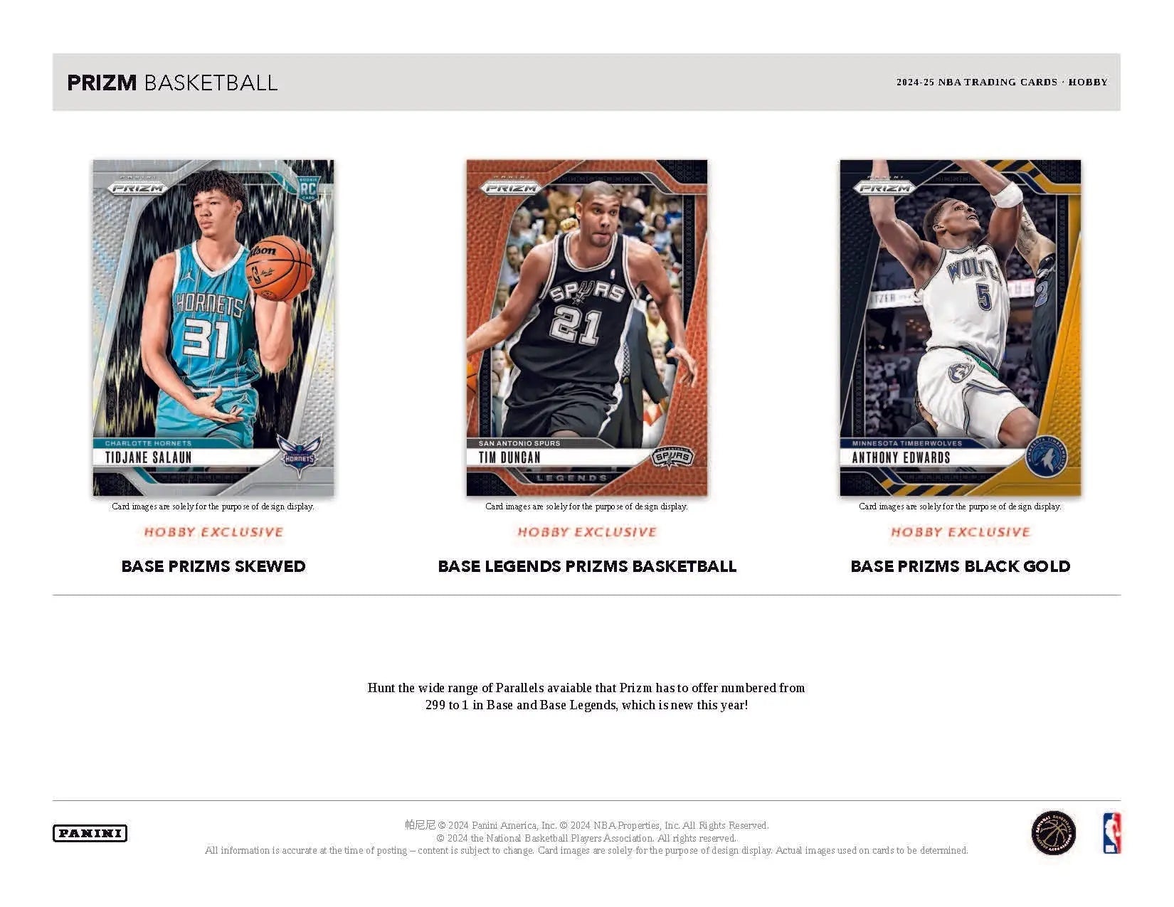 2024-25 Panini Prizm Basketball Hobby Box featuring collectible Prizm NBA Basketball cards