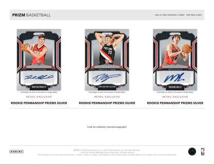Three Prizm Basketball trading cards with player autographs featuring Pink Ice Prizms