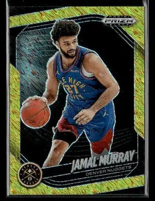 Jamal Murray Panini Prizm Black basketball trading card 2024-25 Gold Shimmer FOTL