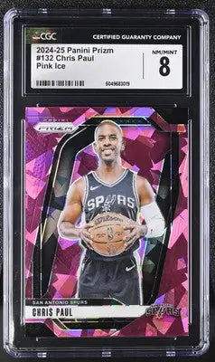 Graded Panini Prizm Chris Paul Pink Ice basketball card CGC 8 collection