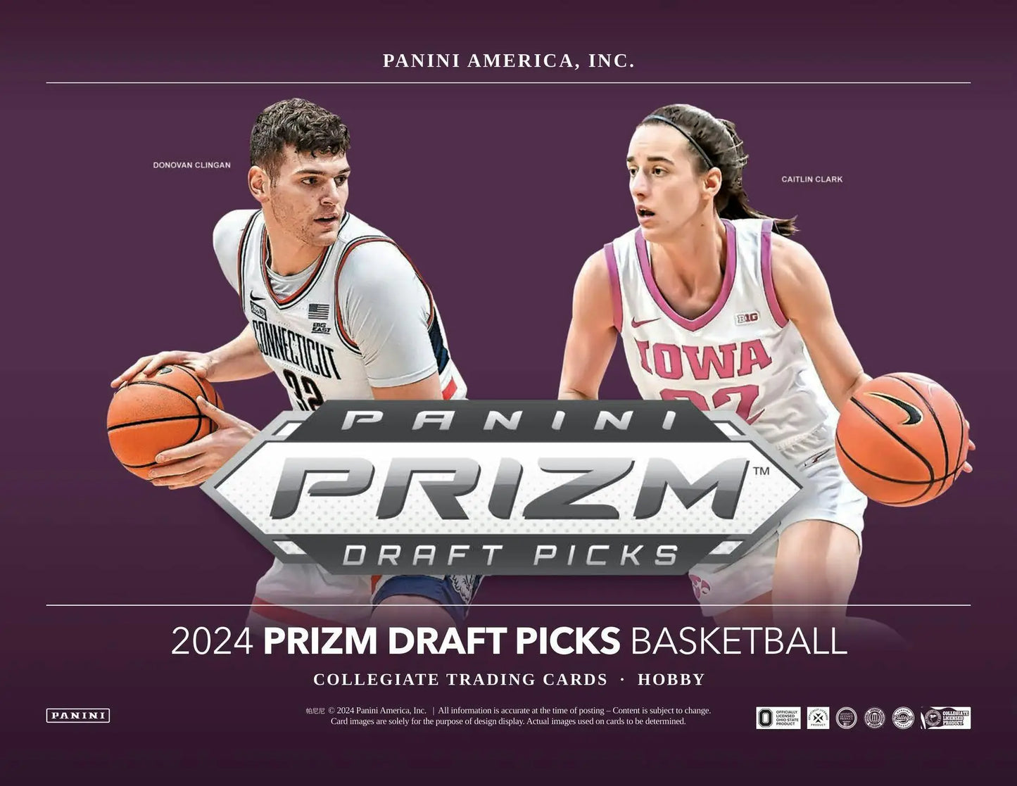 Basketball trading card from 2024-25 Panini Prizm Draft Hobby Box with four autographs
