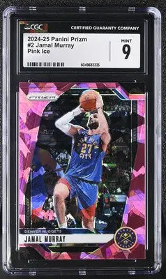 Graded Jamal Murray basketball card from 2024-25 Panini Prizm Pink Ice series