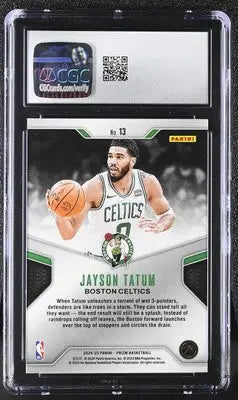Panini Prizm Jayson Tatum basketball card in 2024-25 Panini Prizm set, CGC 9