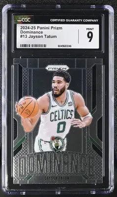 Graded Panini Prizm Jayson Tatum basketball card 2024-25 Dominance CGC 9